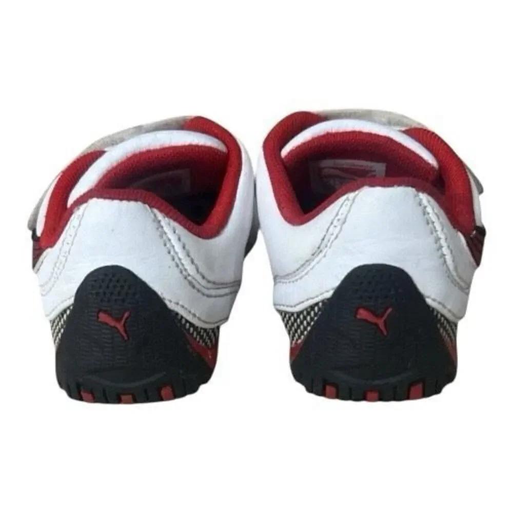 Puma  Ferrari Drift Cat Toddler Sneakers Size 9 White Red Walking Shoes Low Top